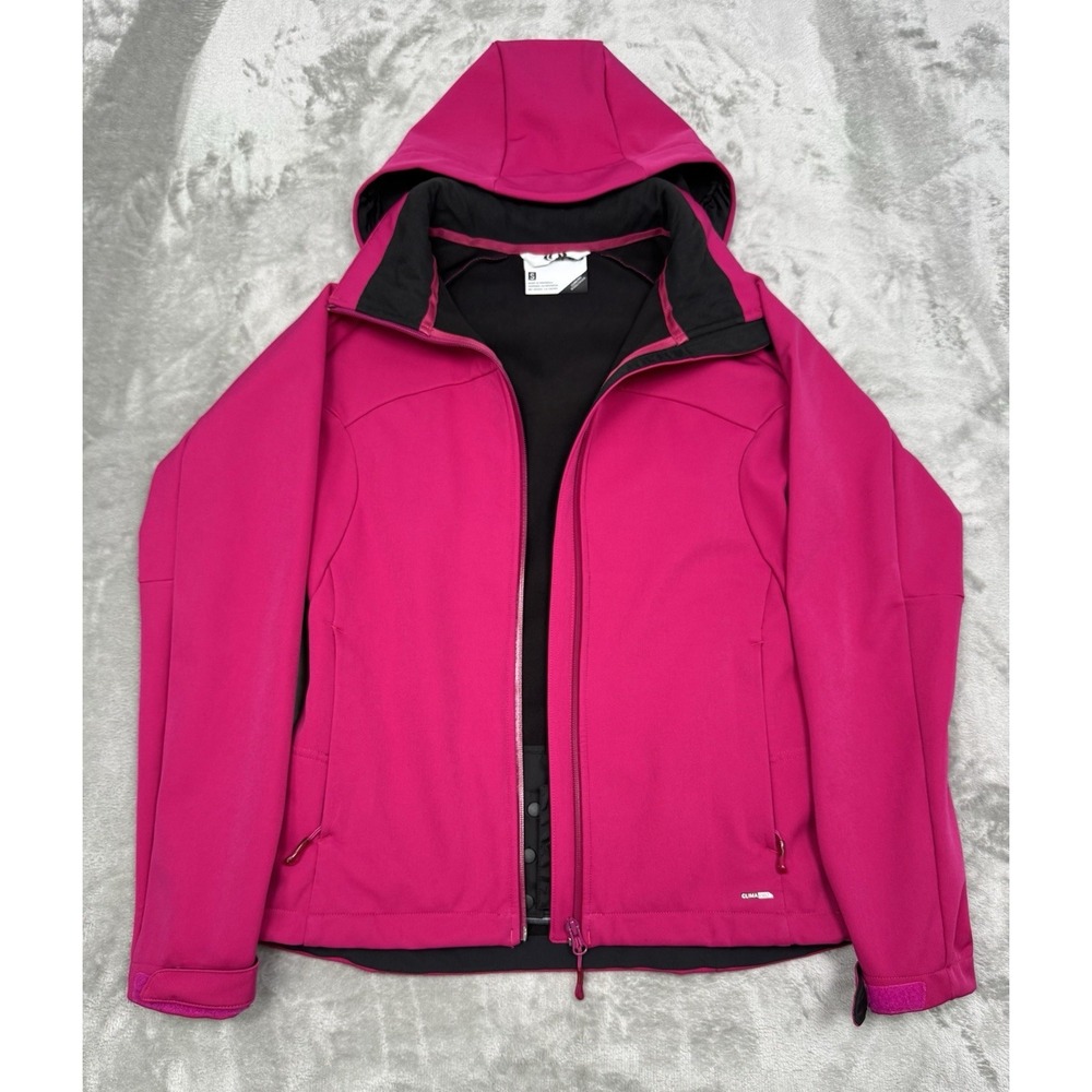 Salomon 2pc Soft Shell Jacket Set Womens Small S Pink White Hooded Coat Wind Ski - Picture 15 of 16